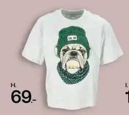 Bilka T-shirt (bulldog print) tilbud
