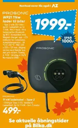 Bilka PROSONIC WP21 11 kW lader til biler tilbud