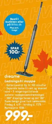 Bilka dreame ledningsfri moppe tilbud