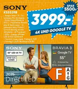 Bilka Sony BRAVIA 55 4K UHD Google TV tilbud