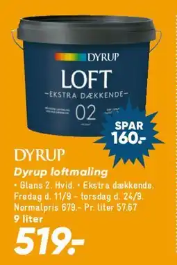 Bilka Dyrup Loft - loftmaling tilbud