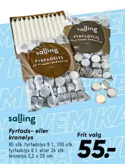 Bilka Fyrfads- eller kronelys tilbud