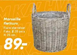 Bilka Marseille flettkurv tilbud