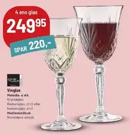 Kop & Kande Vinglas Melodia 4 stk tilbud