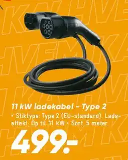 Bilka 11 kW ladekabel - Type 2 tilbud