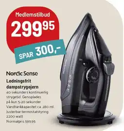 Kop & Kande Nordic Sense ledningsfrit dampstrygejern tilbud