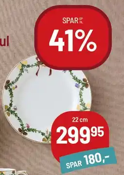 Kop & Kande Frokosttallerken 22 cm (Stjerne Riflet Jul) tilbud