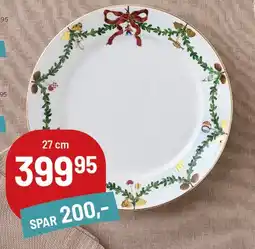 Kop & Kande Middagstallerken 27 cm (Stjerne Riflet Jul) tilbud