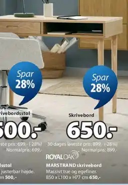 JYSK MARSTRAND skrivebord tilbud