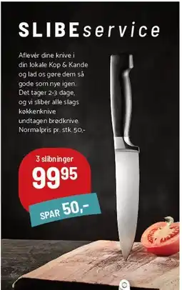 Kop & Kande SLIBEservice tilbud