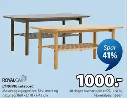 JYSK LYNGVIG sofabord tilbud