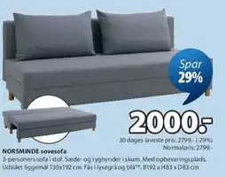 JYSK NORSMINDE sovesofa tilbud
