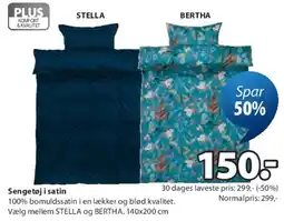 JYSK Sengesæt i satin tilbud