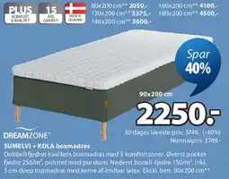JYSK DREAMZONE boxmadras (KOLA) tilbud