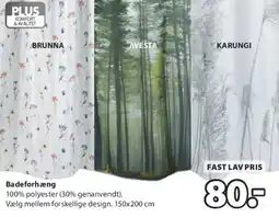 JYSK Badeforhæng tilbud