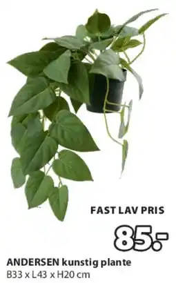 JYSK ANDERSEN kunstig plante tilbud
