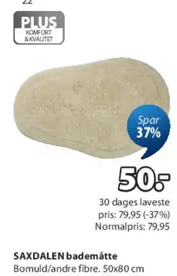 JYSK SAXDALEN bademåtte tilbud