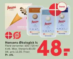 SPAR Hansens Økologisk Is tilbud