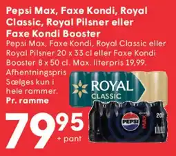 SPAR Pepsi Max / Faxe Kondi / Royal Classic (ramme) tilbud