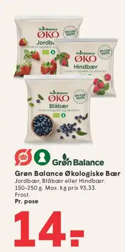 SPAR Grøn Balance Økologiske Bær tilbud