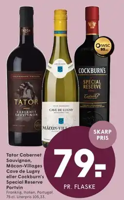 SPAR Tator Cabernet / Mâcon-Villages Cave de Lugny / Cockburn's Special Reserve tilbud