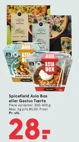 SPAR Spicefield Asia Box eller Gestus Tærte tilbud