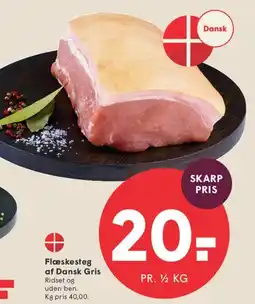 SPAR Flæskesteg af Dansk Gris tilbud
