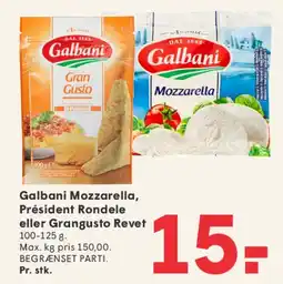 SPAR Galbani Mozzarella, Président Rondele eller Gran Gusto Revet tilbud