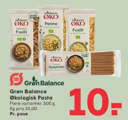 SPAR Grøn Balance Økologisk Pasta tilbud