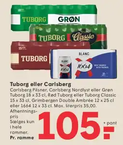 SPAR Tuborg eller Carlsberg (pr. ramme) tilbud