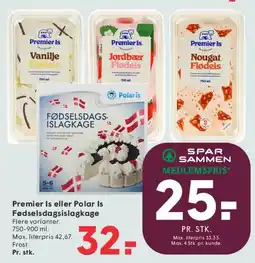 SPAR Premier Is / Polar Is Fødselsdagsislagkage tilbud