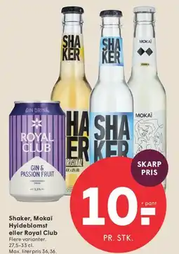 SPAR Shaker, Mokai Hyldeblomst eller Royal Club tilbud
