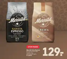 SPAR Merrild Crema Hele Bønner tilbud