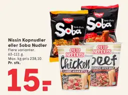SPAR Nissin Kopnudler eller Soba Nudler tilbud