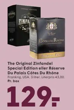 SPAR The Original Zinfandel Special Edition / Réserve Du Palais Côtes Du Rhône tilbud