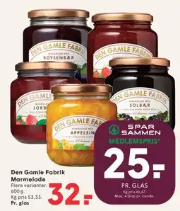 SPAR Den Gamle Fabrik Marmelade tilbud
