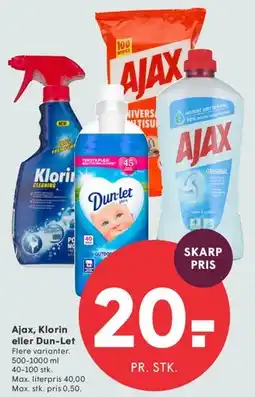 SPAR Ajax, Klorin eller Dun-Let tilbud