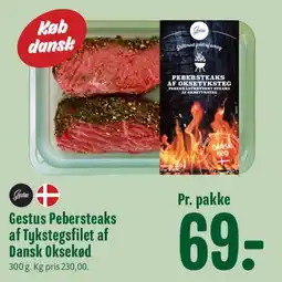Min Købmand Gestus Pebersteaks af Tykstegsfilet af Dansk Oksekød tilbud