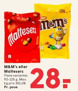 SPAR M&M's eller Maltesers tilbud