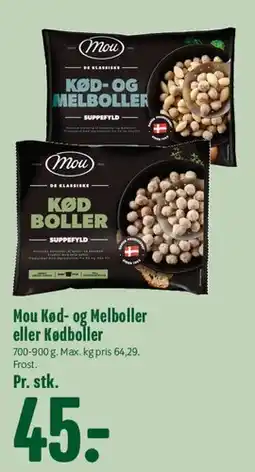 Min Købmand Mou Kød- og Melboller / Kød Boller tilbud