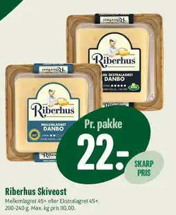 Min Købmand Riberhus Skiveost tilbud