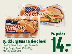 Min Købmand Quickbury Buns Fastfood brød tilbud
