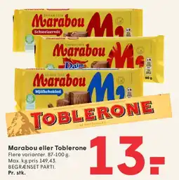 SPAR Marabou eller Toblerone tilbud