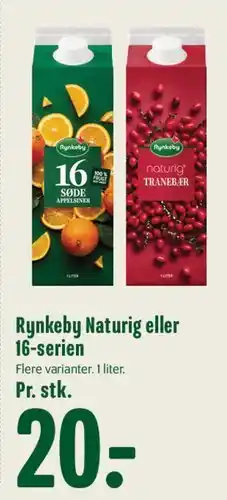 Min Købmand Rynkeby Naturig eller 16-serien tilbud