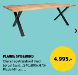 XL-BYG Planke Spisebord tilbud