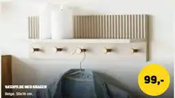 XL-BYG Væghylde med knager tilbud