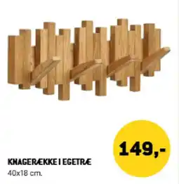 XL-BYG Knagerække i egetræ tilbud