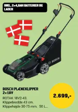 XL-BYG Bosch plæneklipper 2x18V tilbud
