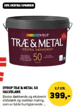 XL-BYG Dyrup Træ & Metal 50 Halvblank tilbud