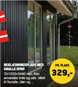 XL-BYG Beklædningsplade med smalle spor tilbud
